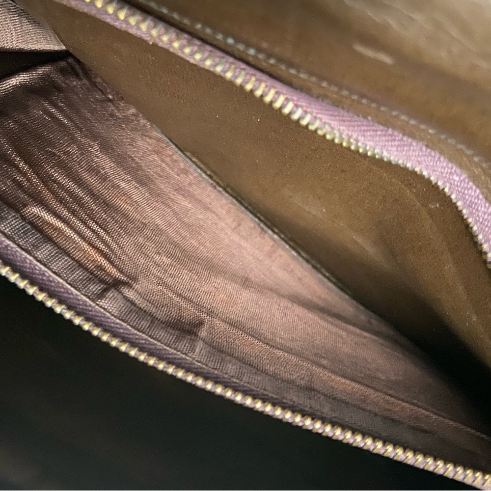 Celine Monogram Clutch in Brown and Black - Picture 10 of 12